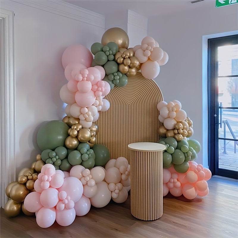 233pcs Double Cream Peach Arch Balloon Garland for Wedding Baby Shower Party