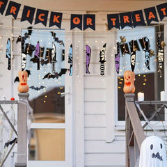 4pcs Halloween Wooden Decoration Pendant Scary Party Decor Props