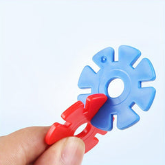 Colorful Plastic Building Blocks Set with Digital Letters Snowflakes
