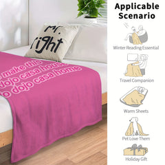 Cozy Lightweight Flannel Blanket for Christmas Gift Sofa Bedroom Camping Travel