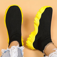 Soft Running Shoes Lightweight Breathable Slip On Outdoor Sneakers