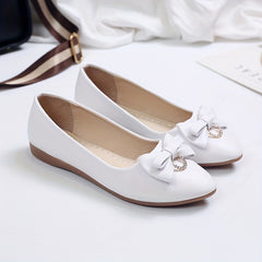 Women's Pointed Toe Ballet Flats with Bow Decor