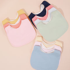 Random U-shaped Baby Bibs Plain Infant Feeding Bibs