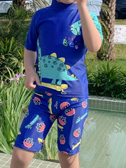 Boys Dinosaur T shirt & Shorts Set Swimsuit for Summer Holiday Party