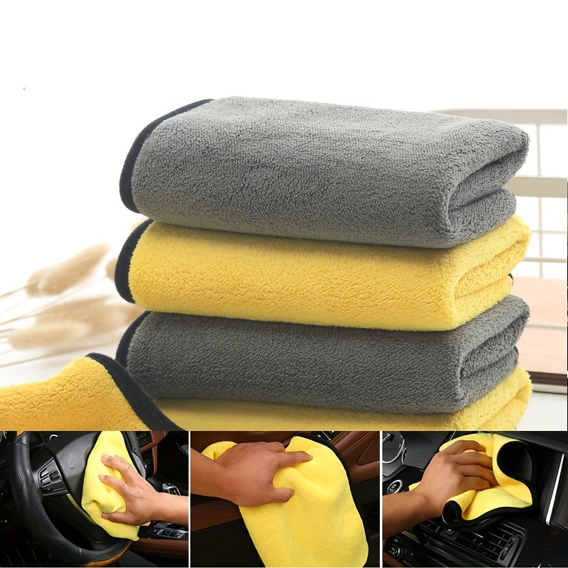 2pcs Microfiber Car Wash Towels Absorbent Cleaning Cloths for Deep Cleaning