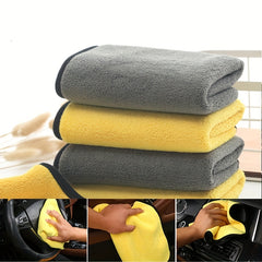 2pcs Microfiber Car Wash Towels Absorbent Cleaning Cloths for Deep Cleaning