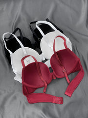 3 Pack Push Up Stretch Everyday Bra Comfy T shirt Intimates Bra