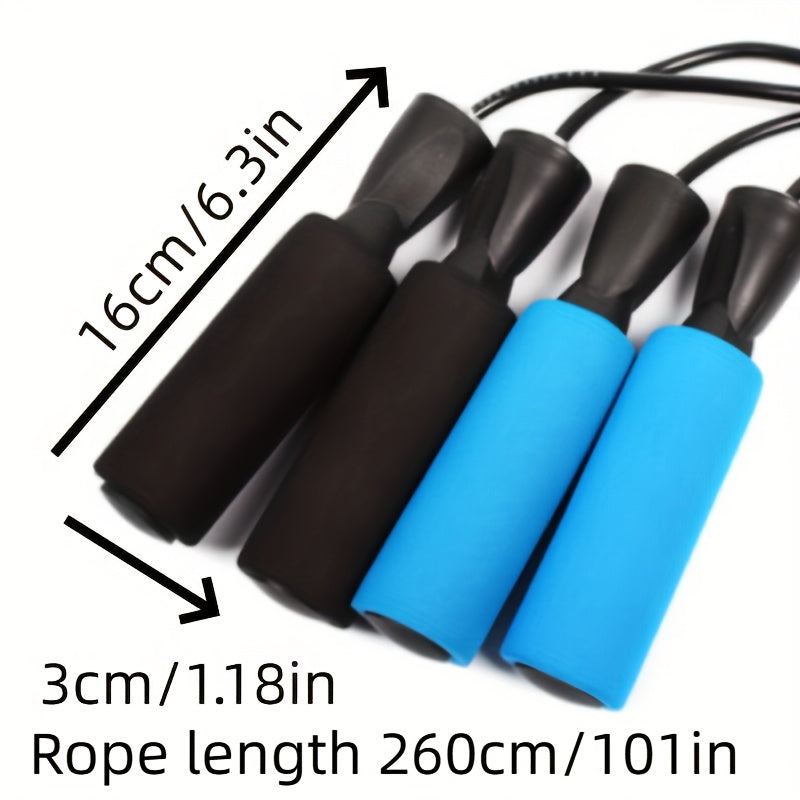PVC Rope Skipping Rope With Sponge Handle - Fitness Exercise