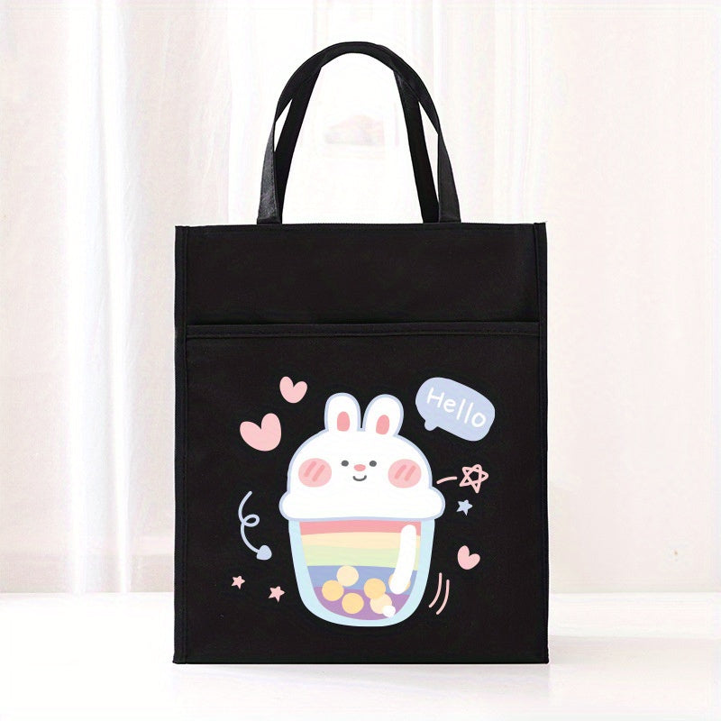 Cartoon Lightweight Large Capacity Tutoring Bag Casual Tote Bag For Girls