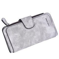 Women's Long Wallet with Card Slots & Zipper Pocket