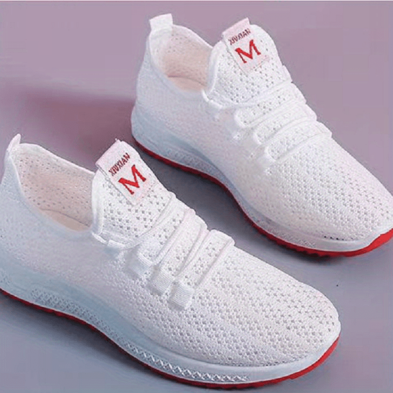 Women's Knitted Sports Shoes Breathable Lightweight Outdoor Running Shoes