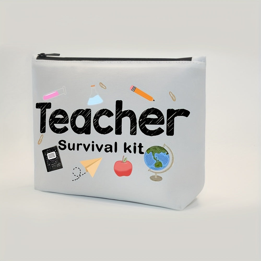 Teacher Survival Kit Makeup Bag - Perfect Teacher Appreciation Gift