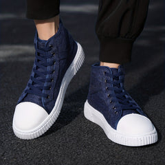 Men's High Top Canvas Skate Shoes Comfy Deodorant Sneakers