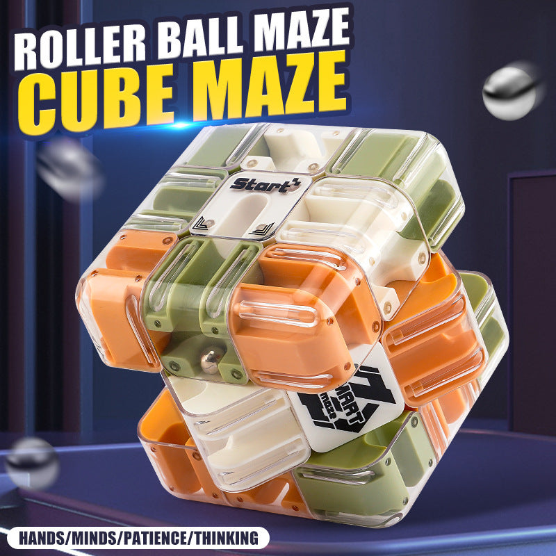 3D Maze Cube Puzzle with 48 Magnets Interlocking for Kids & Adults