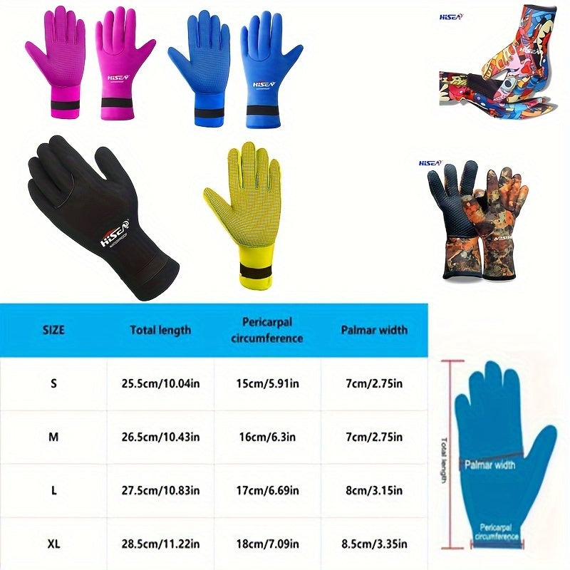 HISEA Diving Gloves 3MM Neoprene Winter Warm Gloves