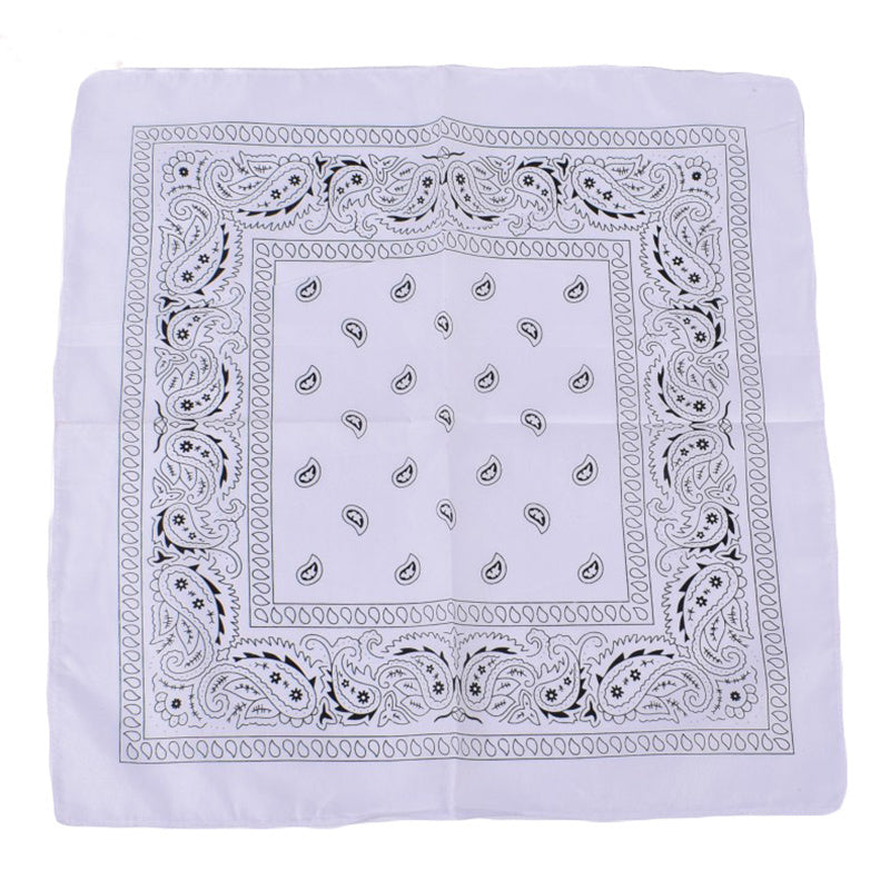 Flower Print Scarf Hip Hop Bandana Square Scarf Headband Sacrf