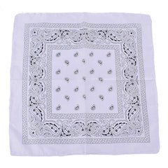Flower Print Scarf Hip Hop Bandana Square Scarf Headband Sacrf