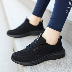 Women's Flying Woven Comfort Running Shoes Lightweight Sports Sneakers