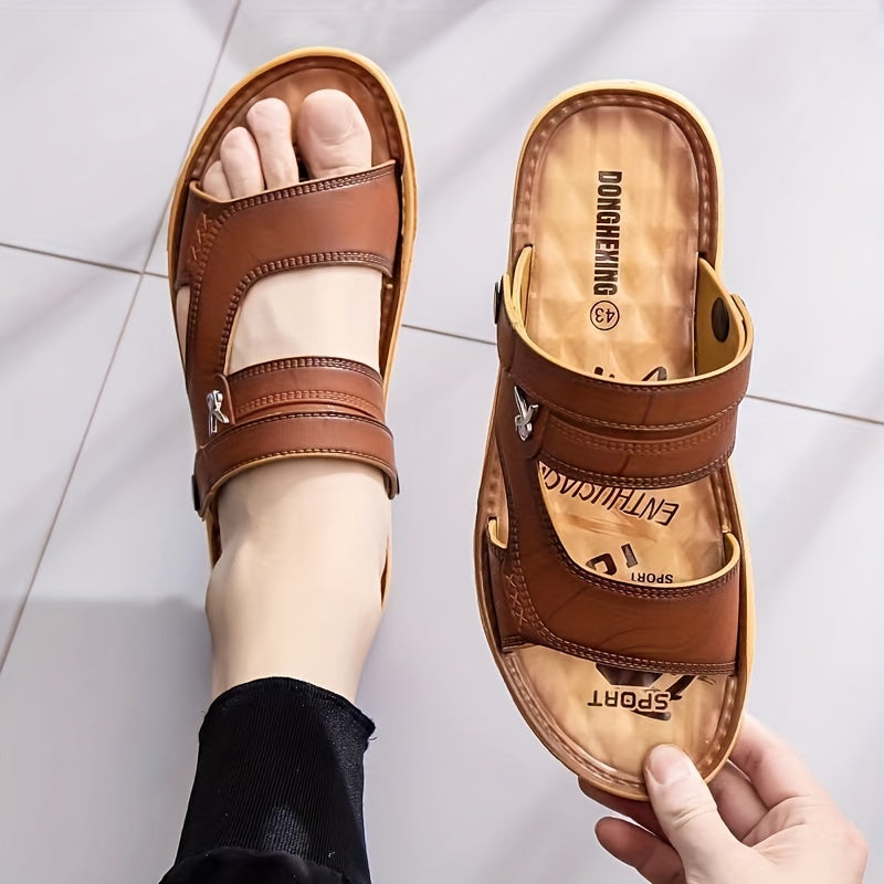 Men's Vintage Slip On Slide Sandals Summer Casual Outdoor Walking Shoes