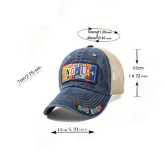 Hip Hop Patch Mesh Trucker Hat Block Letter Embroidery Baseball Cap