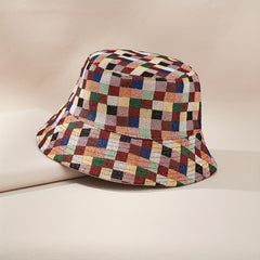 Geometric Print Reversible Bucket Hat for Men Women