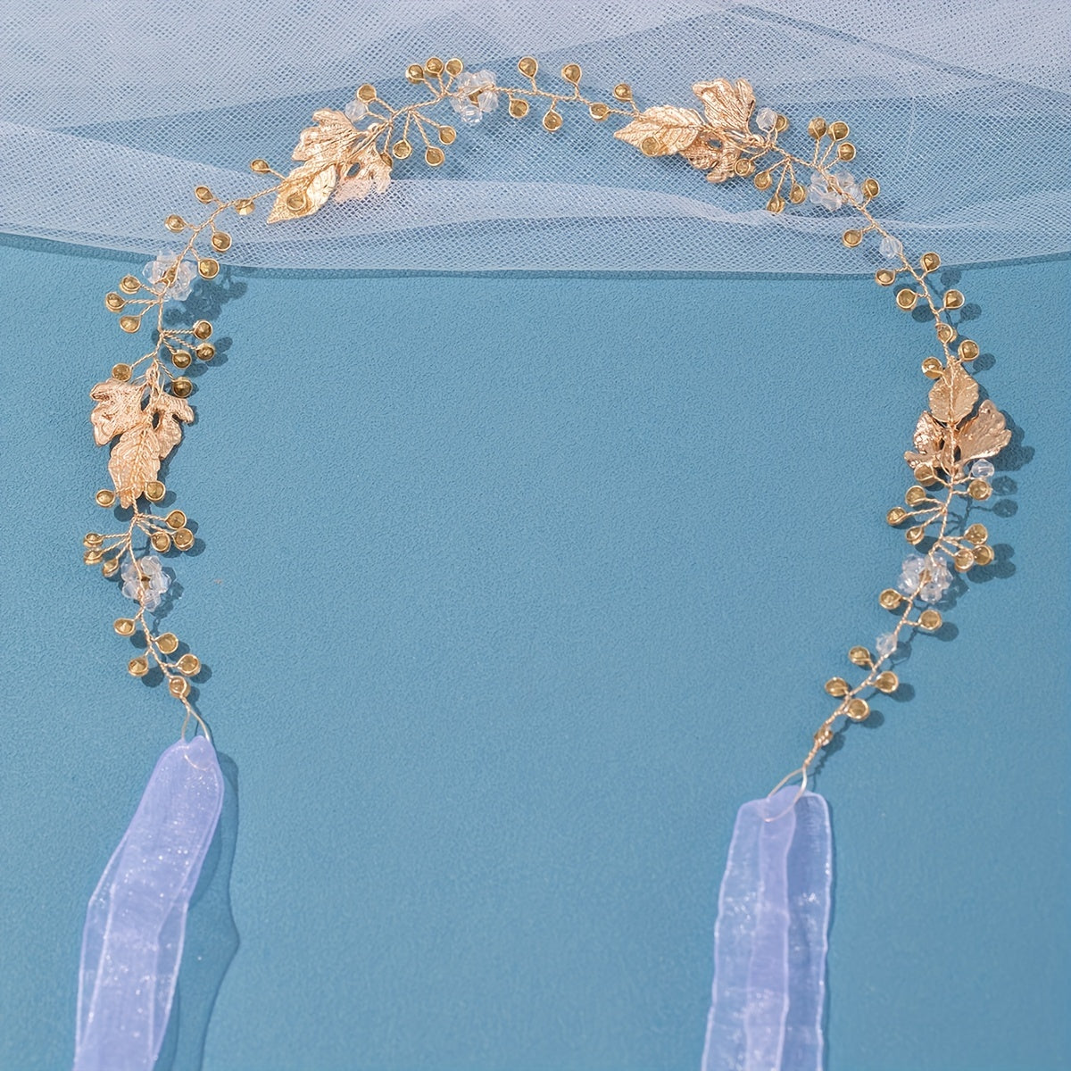 Girls Rhinestone Wreath Headband Princess Party Golden Hair Accessories