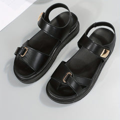 Women's Platform Sandals Hook & Loop Fastener Thick Bottom Casual Sandals