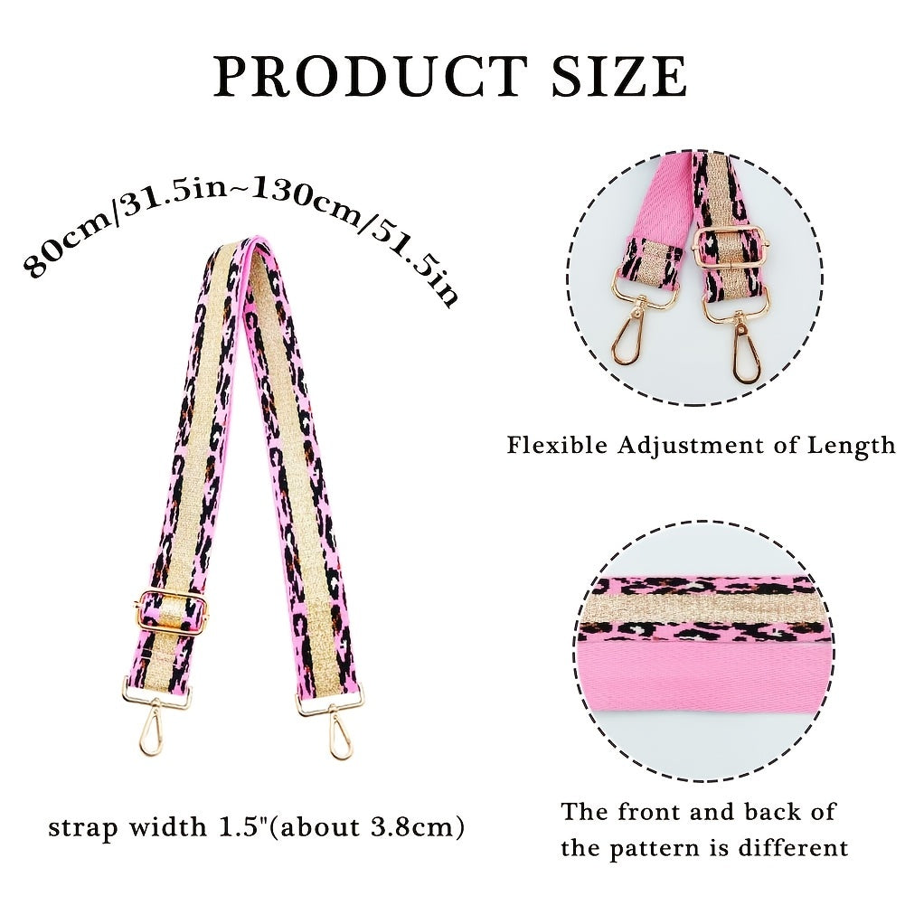 Leopard Print Bag Strap Wide Shoulder & Crossbody Replacement