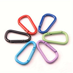 10pcs Aluminum Carabiner D Ring Clips Spring Snap Hook Keychain Clip