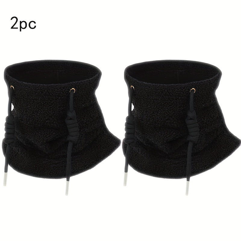2pcs Unisex Neck Gaiters Windproof Balaclavas for Outdoor Cycling Brown