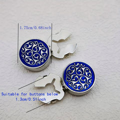 2pcs Golden Button Covers for Men & Women, Hidden Shirt Decoration
