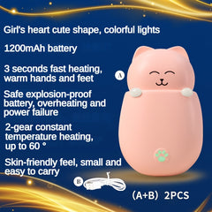 1200mAh Hand Warmer with Colorful Lights