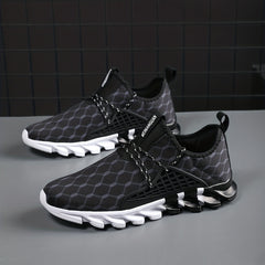 Men's Blade Sneakers Casual Breathable Shock Absorption Lace up Shoes
