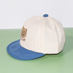 Kids Sunshade Baseball Cap with Letter Embroidery