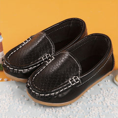 Boys Casual Loafer Shoes Non-slip Stitching Flat Shoes for Toddler