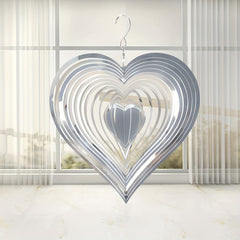 Outdoor Metal 3D Wind Spinner Hanging Yard Garden Decor Stainless Steel Spinners