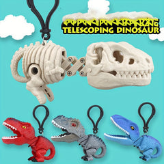 Dinosaur Retractable Spring Clip Toy Keychain