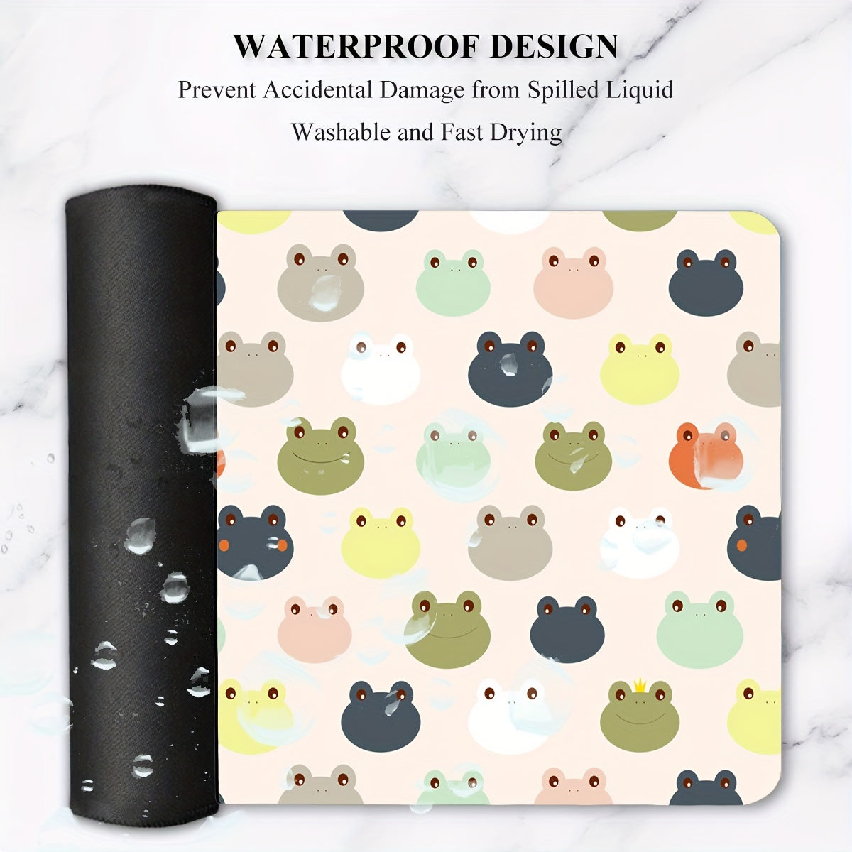 Colorful Frog Extended Mouse Pad 60 X 35 Non Slip Rubber Base