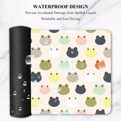 Colorful Frog Extended Mouse Pad 60 X 35 Non Slip Rubber Base