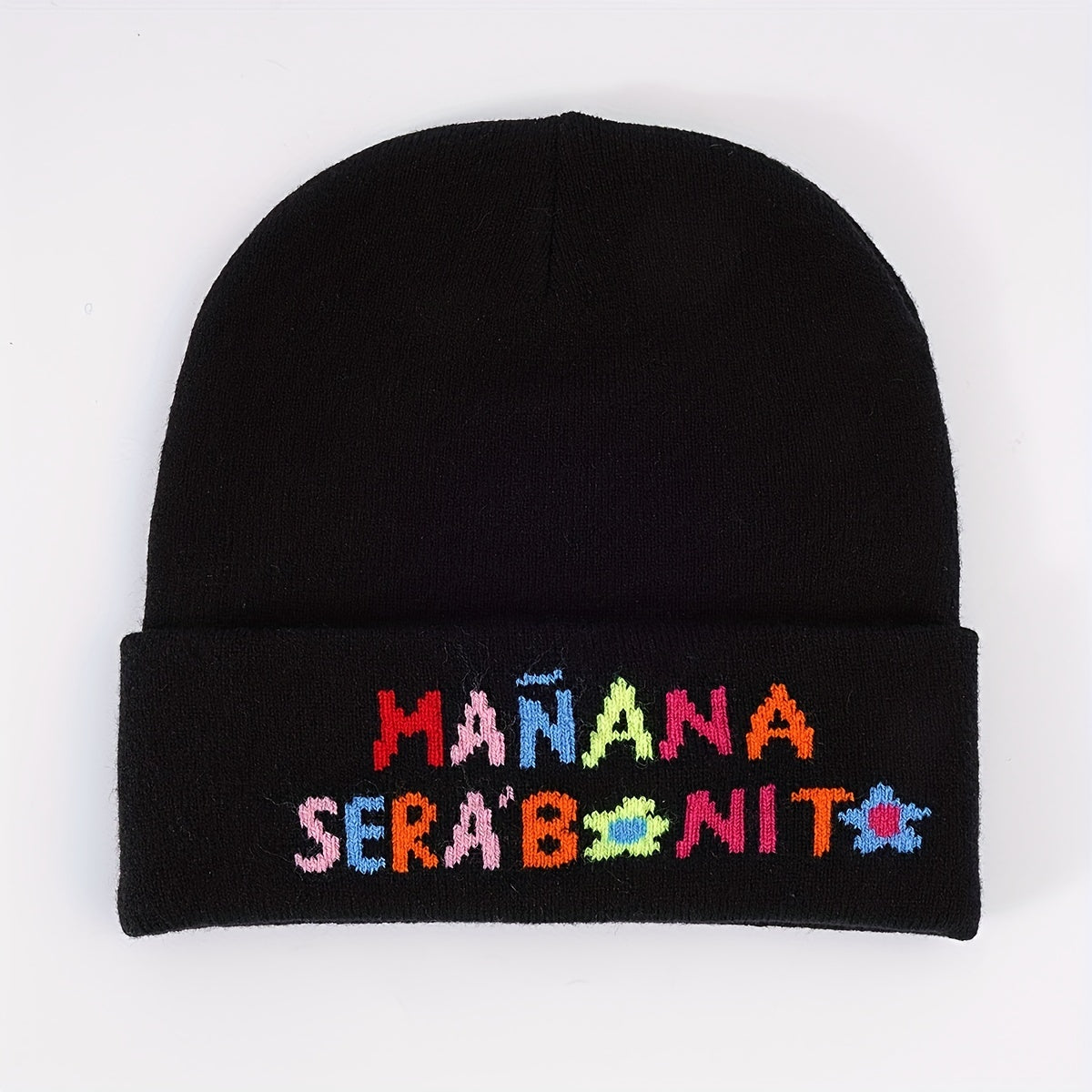 Colorful MANANA Jacquard Beanie Unisex Y2K Knit Hat