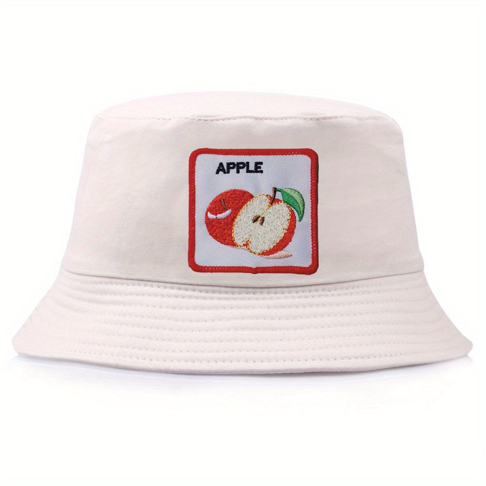 Fruit Embroidery Bucket Hat for Men Women