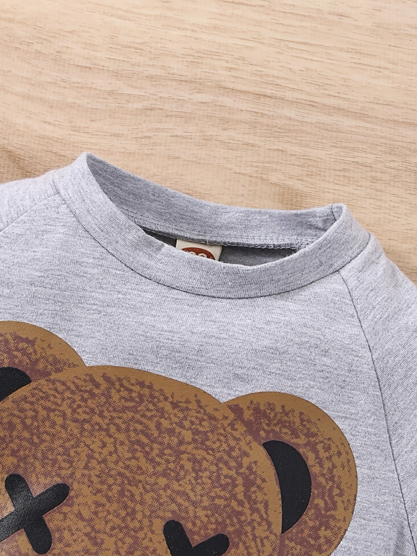 Bear Pattern Baby Boy's 2pcs Sweatshirt & Sweatpants Set - Toddler Kids Clothes