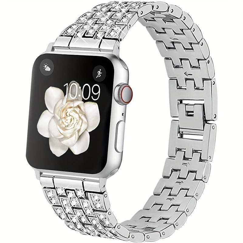 Metal Rhinestone Wristband Strap For IWatch