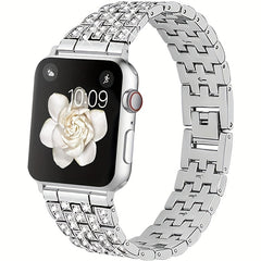 Metal Rhinestone Wristband Strap For IWatch