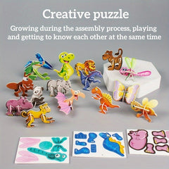 20pcs Kids 3D Puzzle Set - Animal Insect Theme - Educational Toy