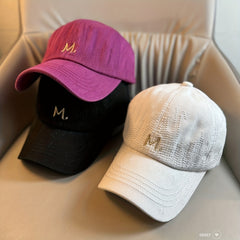 Embroidery Baseball Cap Solid Cotton Sun Hats Adjustable Couple Dad Hats