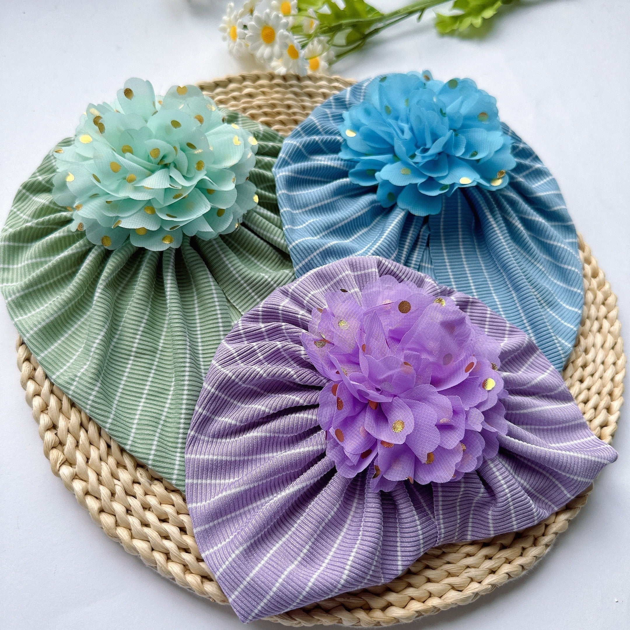 Elastic Baby Flower Hat | European & American Soft Line Hot Girl Hat