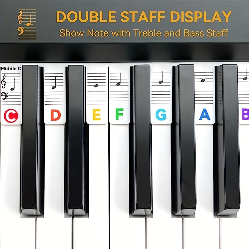 Silicone Non-adhesive Piano Keyboard Sticker 61 Keys