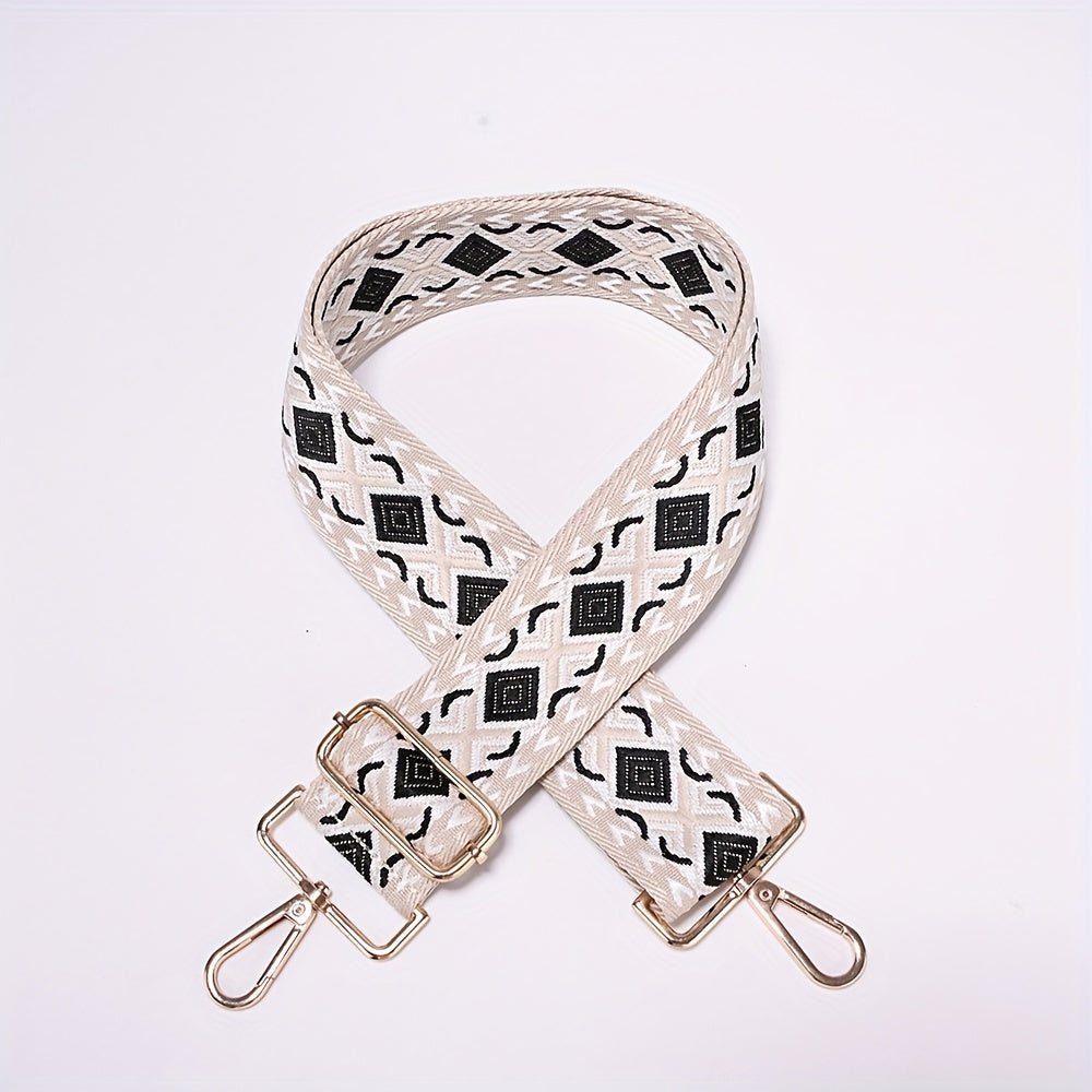Embroidery Adjustable Purse Strap Wide Canavas Handbag Belt