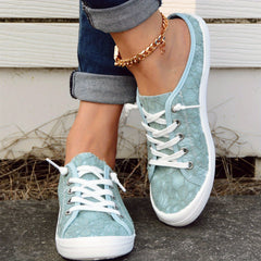 Women's Sea Lace Flower Mules Sneakers Lightweight Casual Shoes